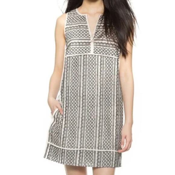 Madewell tidal wave embroidered shift dress size large pockets sleeveless - Picture 1 of 9